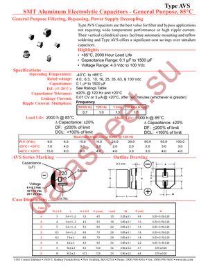 AVS107M25E16B-F datasheet  